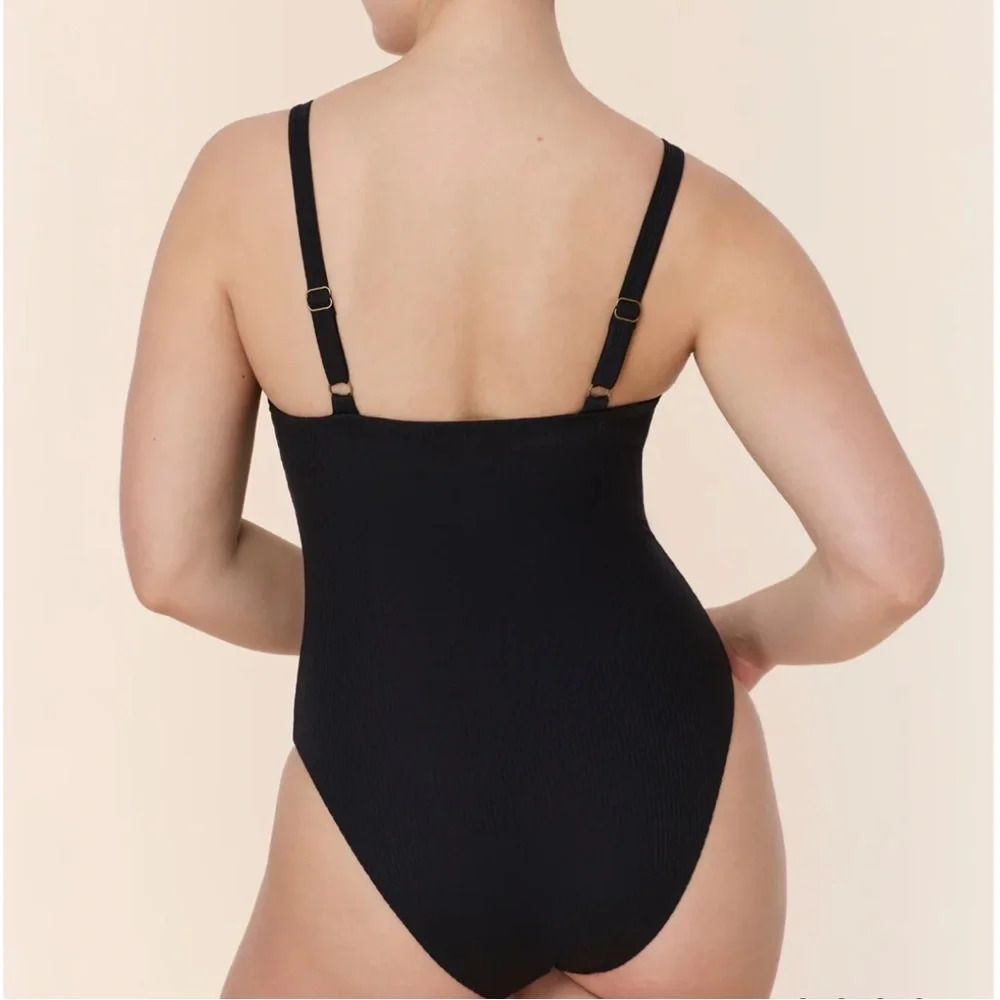 Andie The Marco‎ One Piece Rib Swimsuit Black Plus Size XXL NWT - Picture 2 of 7
